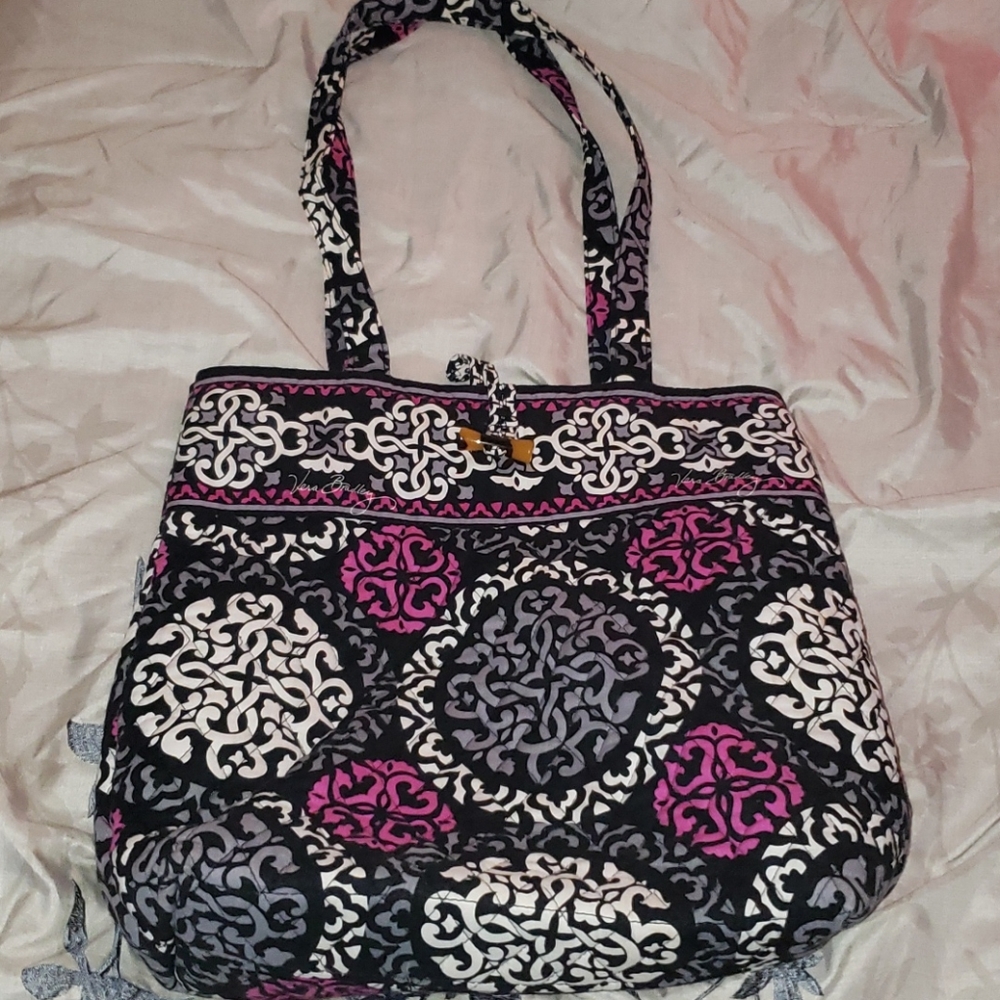 Vera Bradley Black and Pink Tote Bag